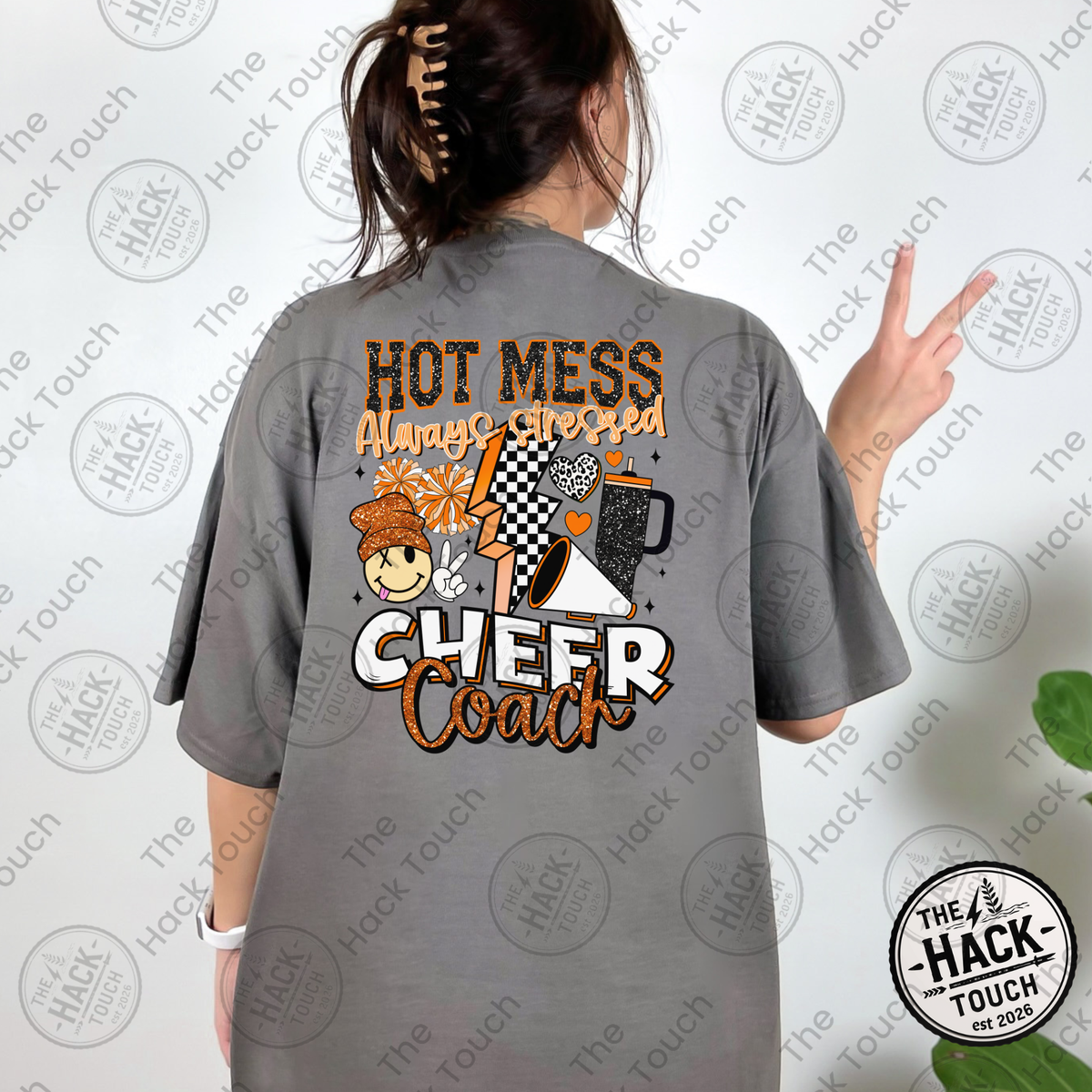 Hot Mess Cheer Coach - Orange