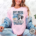 Hot Mess Cheer Mama - Light Blue