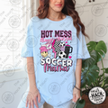 Hot Mess Soccer Mama - Pink