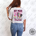 Hot Mess Football Mama - Pink