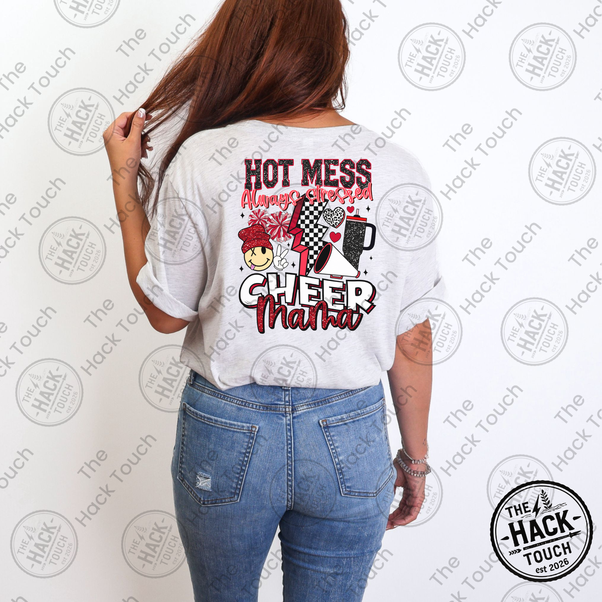 Hot Mess Cheer Mama - Red