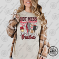 Hot Mess Football Mama - Red