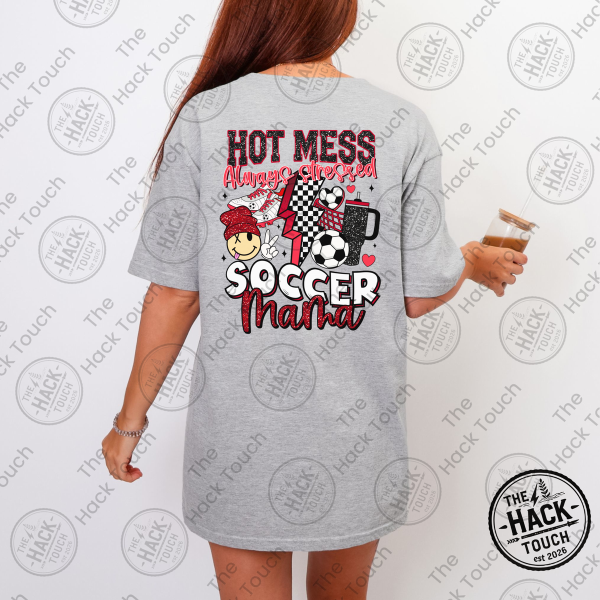 Hot Mess Soccer Mama - Red