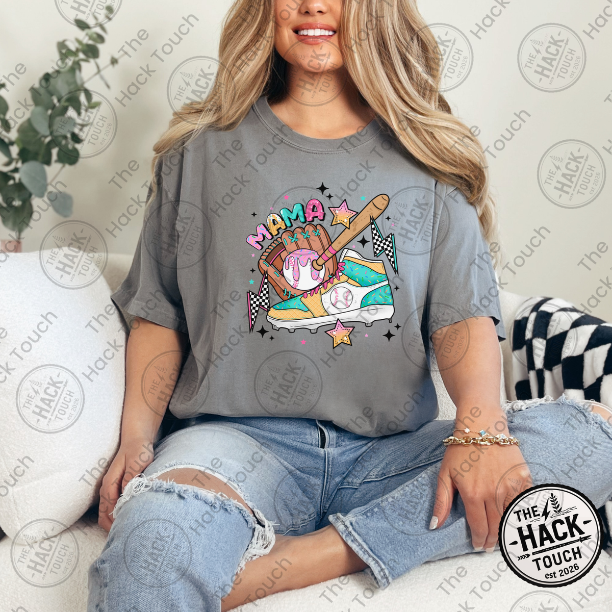 Ice Cream Drip Baseball Mama - Shoe