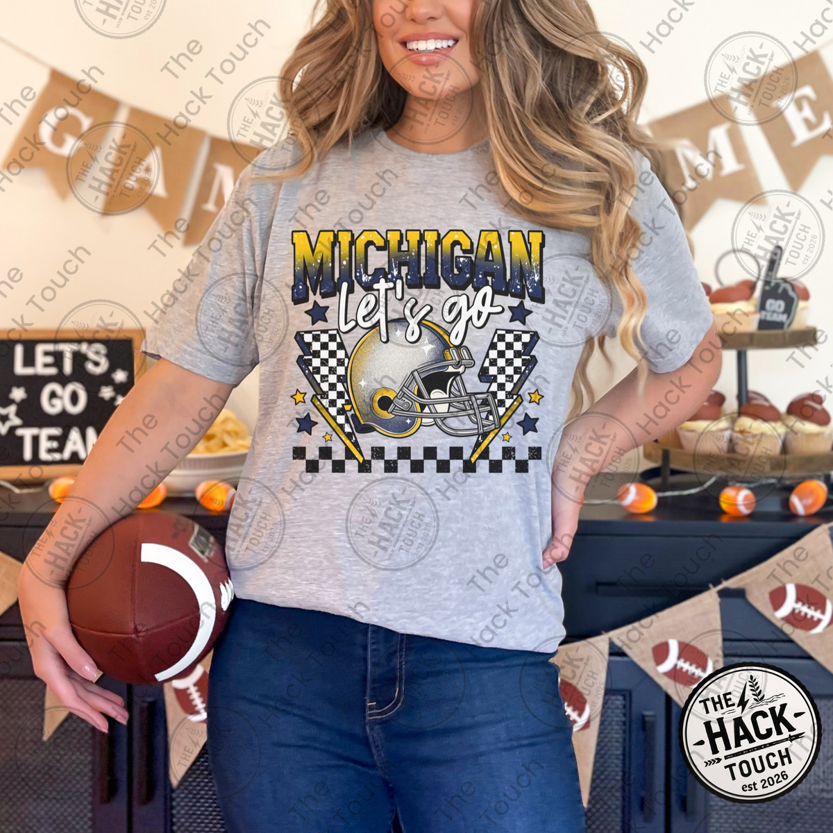 Michigan Retro Football Helmet