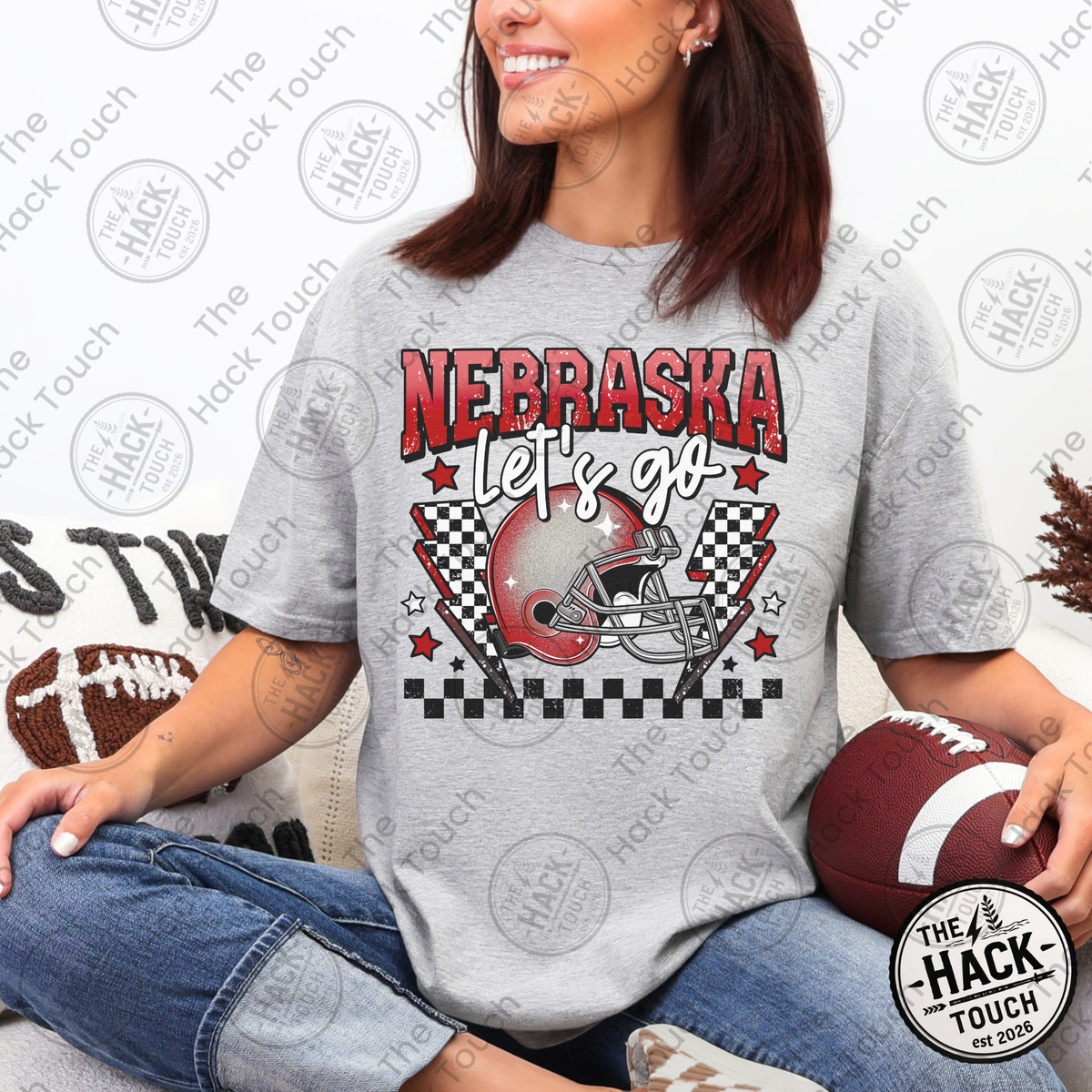 Nebraska Retro Football Helmet