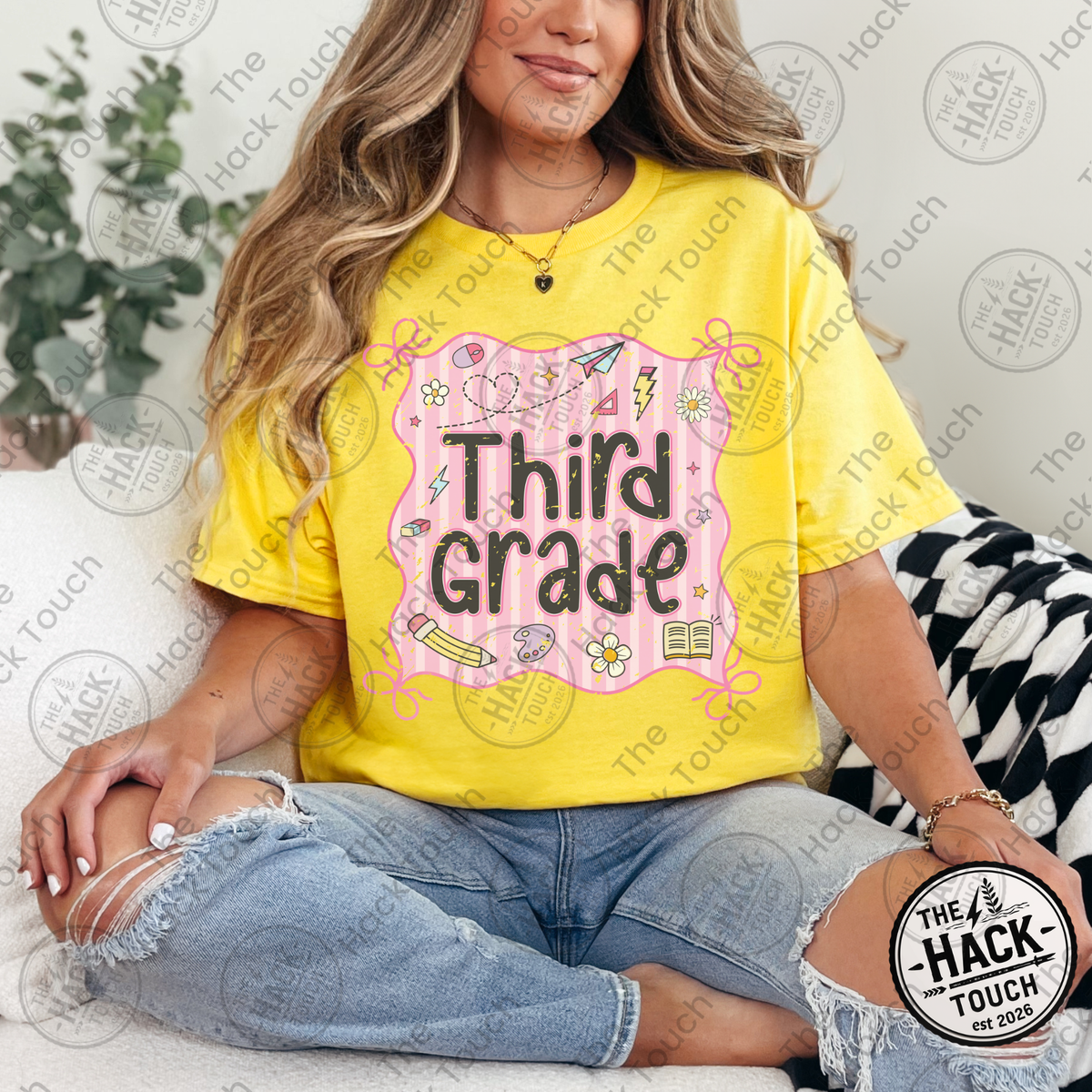Pink Bow Frame - Grade Level