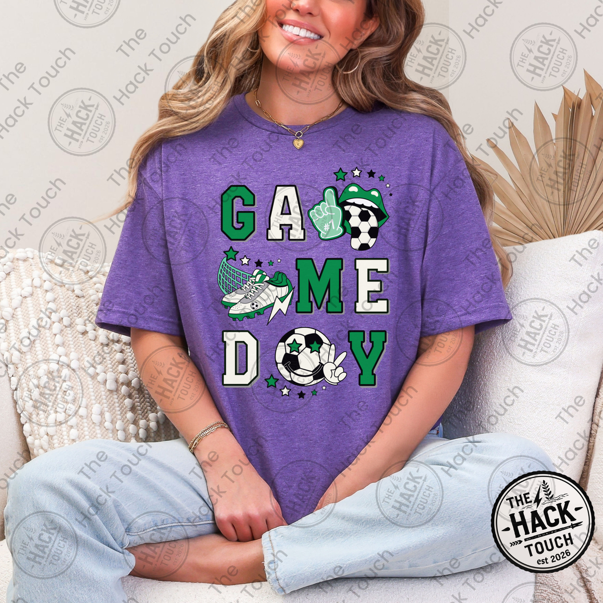 Retro Soccer Game Day - Green