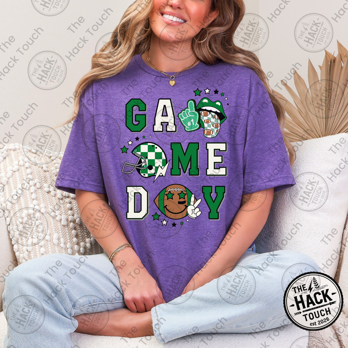 Retro Football Game Day - Green