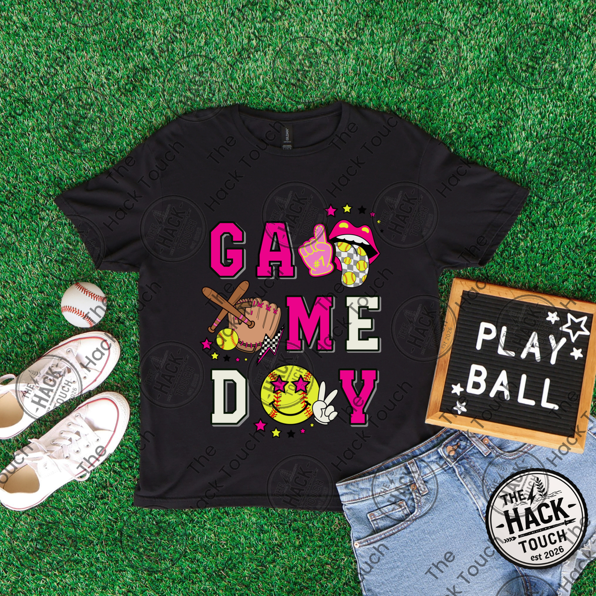 Retro Softball Game Day - Pink