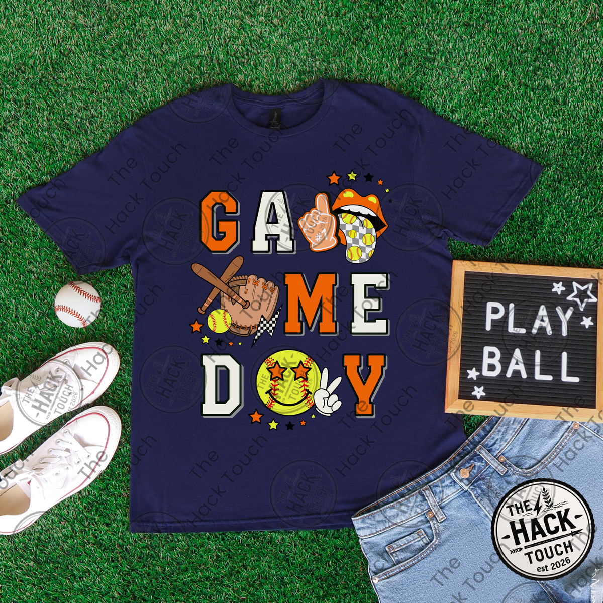 Retro Softball Game Day - Orange