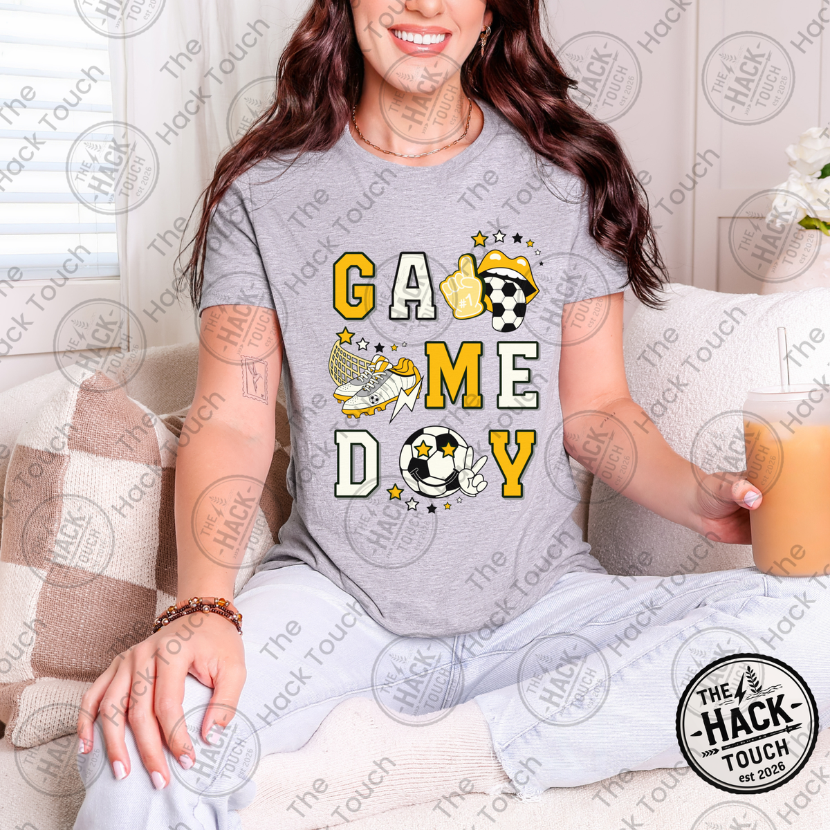 Retro Soccer Game Day - Yellow