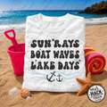 Sun Rays. Boat Waves. Lake Days.