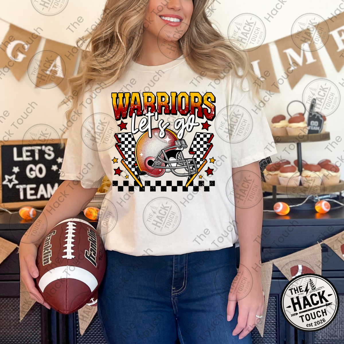 Warriors Retro Football Helmet