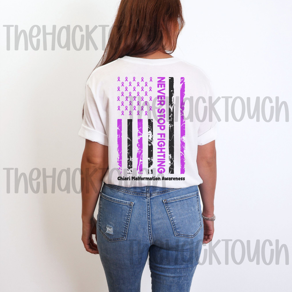 Never Stop Fighting Chiari Flag
