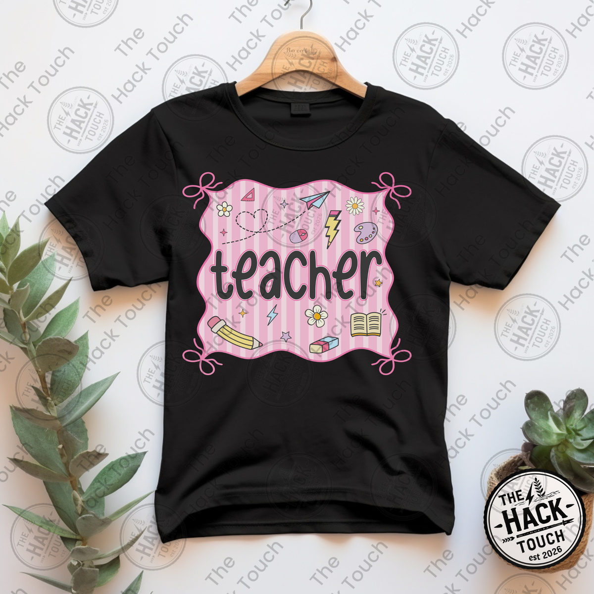 Teacher Bow Frame - Pink