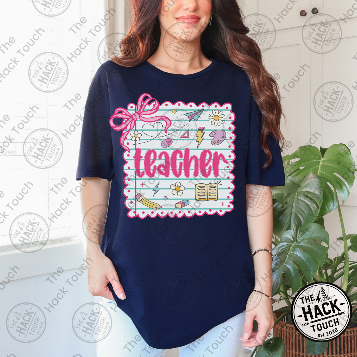Teacher Bow Frame - White